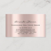Real Estate Broker Agent Roos Gold Logo Custom Bu Visitekaartje (Achterkant)
