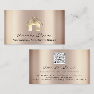 Real Estate Broker Agent Roos QR Code Business Car Visitekaartje
