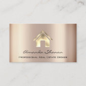 Real Estate Broker Agent Roos QR Code Business Car Visitekaartje (Voorkant)