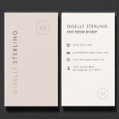 Real Estate Broker Blush Pink Minimalist Modern Visitekaartje
