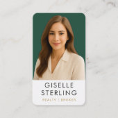 Real Estate Broker Emerald Green Gold  Visitekaartje (Voorkant)