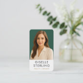 Real Estate Broker Emerald Green Gold  Visitekaartje (Staand voorkant)