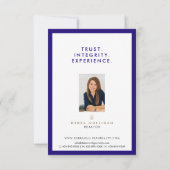 Real Estate Broker Hartelijk dank Bedankkaart (Achterkant)