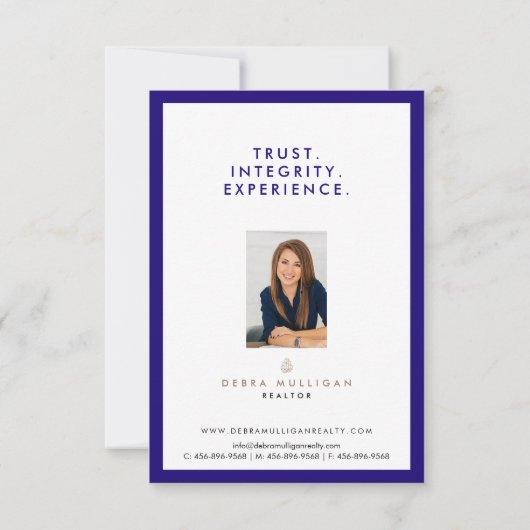 Real Estate Broker Hartelijk dank Bedankkaart (Achterkant)