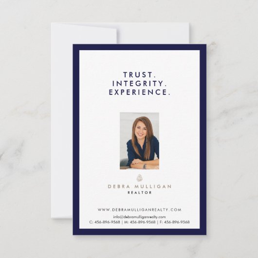 Real Estate Broker Hartelijk dank Bedankkaart (Achterkant)