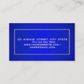 Real Estate Broker House Roof Blue Visitekaartje (Achterkant)