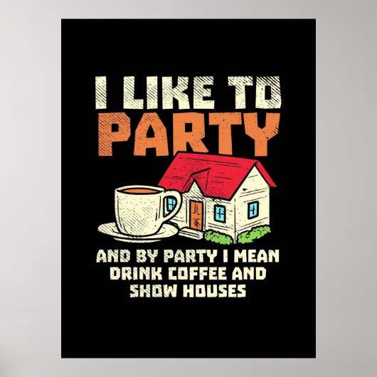 Real Estate Broker like party Poster (Voorkant)