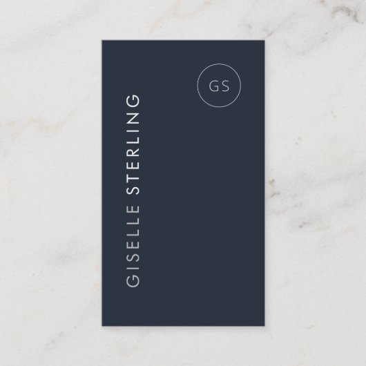 Real Estate Broker Luxury Navy Blue Elegant Modern Visitekaartje (Voorkant)