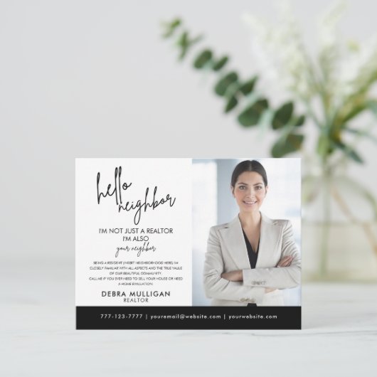 Real Estate Broker Modern Briefkaart (Staand voorkant)