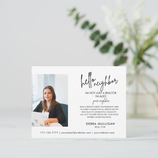 Real Estate Broker Modern Briefkaart (Staand voorkant)