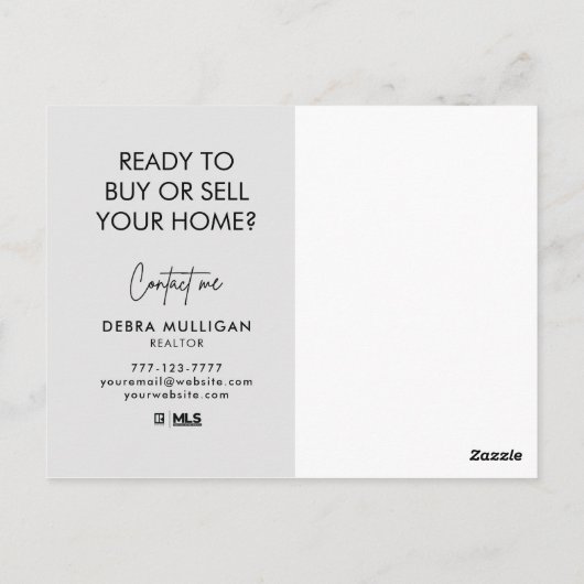 Real Estate Broker Modern Briefkaart (Achterkant)