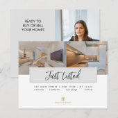 Real Estate Broker Modern Briefkaart - GEZIEN AANG (Voorkant / Achterkant)