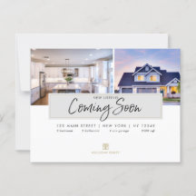 Real Estate Broker Modern Briefkaart - KOMEN SNEL 