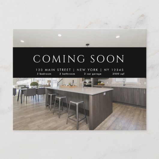 Real Estate Broker Modern Briefkaart - KOMEN SNEL  (Voorkant)