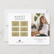 Real Estate Broker Modern Briefkaart - MARKTUPDATE