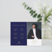 Real Estate Broker Modern Briefkaart - MARKTUPDATE (Staand voorkant)