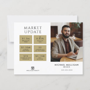 Real Estate Broker Modern Briefkaart - MARKTUPDATE