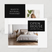 Real Estate Broker Modern Briefkaart - OPEN HUIS (Voorkant / Achterkant)