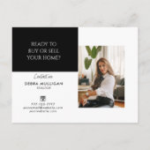 Real Estate Broker Modern Briefkaart - OPEN HUIS (Achterkant)