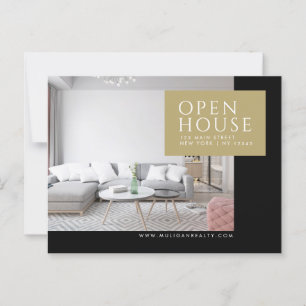 Real Estate Broker Modern Briefkaart - OPEN HUIS