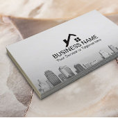 Real Estate Broker Modern City Skyline Visitekaartje
