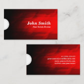 Real Estate Broker - Modern Dark Red Visitekaartje (Voorkant / Achterkant)