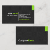 Real Estate Broker - Modern Twill Grid Visitekaartje (Voorkant / Achterkant)