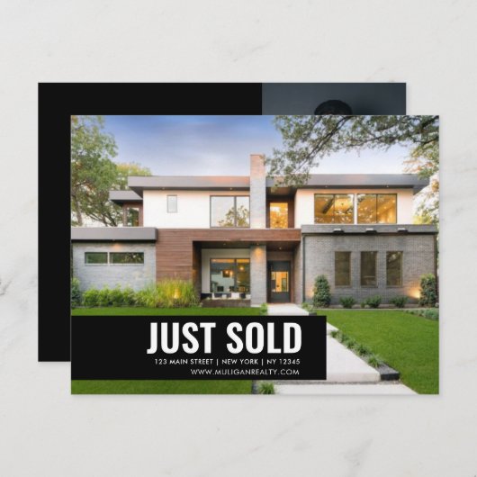 Real Estate Broker Moderne Briefkaart - GEWOON VER (Voorkant / Achterkant)