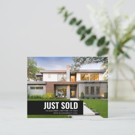 Real Estate Broker Moderne Briefkaart - GEWOON VER (Staand voorkant)