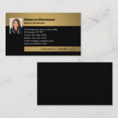 Real Estate Broker Professional Black |    GoldBus Visitekaartje (Voorkant / Achterkant)