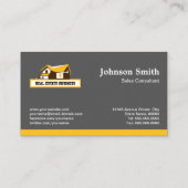 Real Estate Broker Real Estate Agent - Modern Styl Visitekaartje (Achterkant)