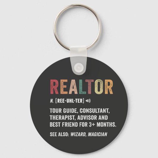 Real Estate Broker Realtor Funny Quote Sleutelhang Sleutelhanger (Voorkant)