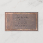 Real Estate Broker Seed Leather Professional Visitekaartje (Achterkant)