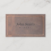 Real Estate Broker Seed Leather Professional Visitekaartje (Voorkant)