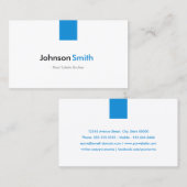 Real Estate Broker - Simple Aqua Blue Visitekaartje (Voorkant / Achterkant)