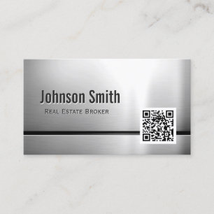 Real Estate Broker - Stainless Steel QR Code Visitekaartje
