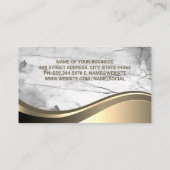 Real Estate Buildings Logo | Marble Stone Visitekaartje (Achterkant)