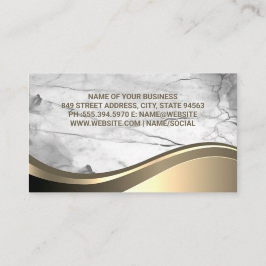 Real Estate Buildings Logo | Marble Stone Visitekaartje (Achterkant)