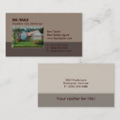 Real Estate Bungalow Home Visitekaartje Beige (Voorkant / Achterkant)