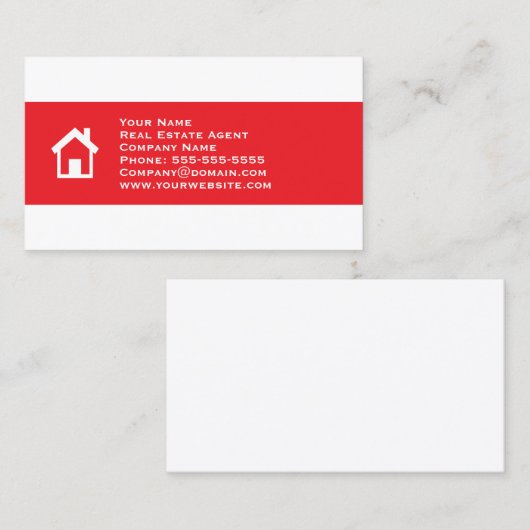 Real Estate Business Card Template Visitekaartje (Voorkant / Achterkant)