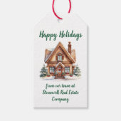 Real Estate Business Kerstfeest gepersonaliseerd Cadeaulabel (Voorkant)