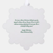 Real Estate Business Kerstmis gepersonaliseerd Ornament Kaart (Achterkant)