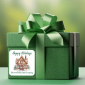 Real Estate Business Kerstmis gepersonaliseerd Vierkante Sticker