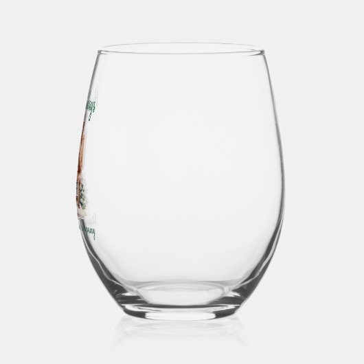 Real Estate Business Kerstmis gepersonaliseerd Wijnglas Zonder Voet (Links)