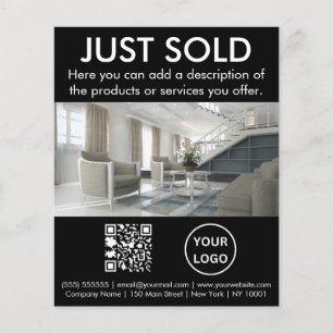 Real Estate Business Promotiefoto QR Code Flyer