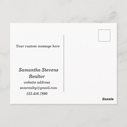 Real Estate buurmarketing Verkoop uw huis Briefkaart (Achterkant)