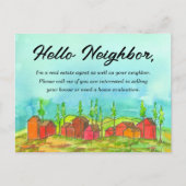 Real Estate buurmarketing Verkoop uw huis Briefkaart (Voorkant)