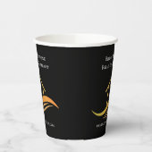 Real Estate Chic Black Gold Custom Open House Papieren Bekers (Links)