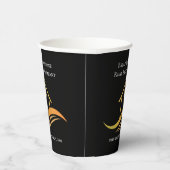 Real Estate Chic Black Gold Custom Open House Papieren Bekers (Rechts)