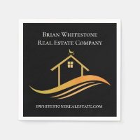 Real Estate Chic Black Gold Custom Open House